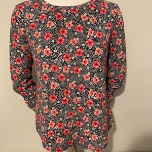 Womens Size XS Floral Print Blouse